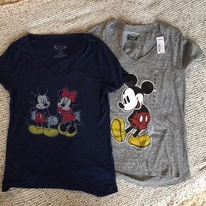 2 Disney Mickey and Minnie Mouse shirts